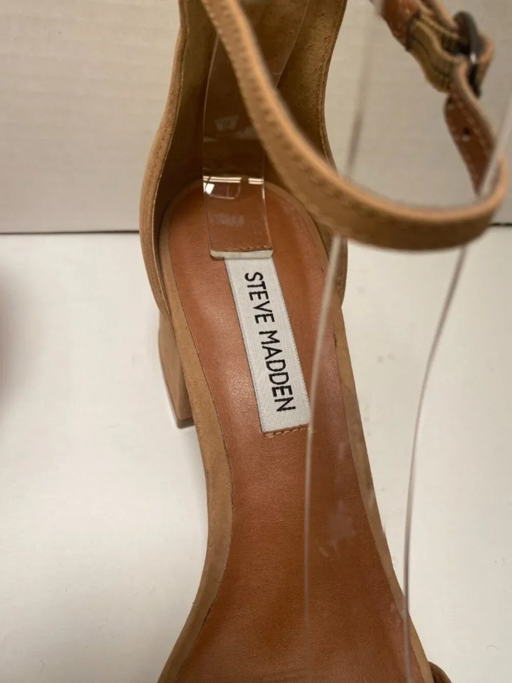 Steve Madden Irenee Women's Brown Nude Strap Heel Sandal Sz 7
